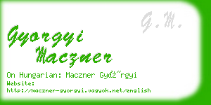 gyorgyi maczner business card